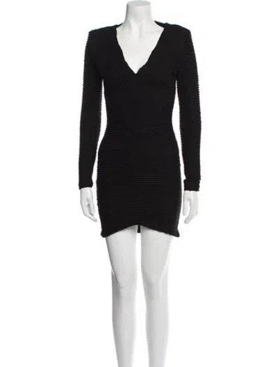 Pre-owned Iro V-neck Mini Dress In Black