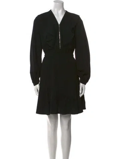 Pre-owned Iro V-neck Mini Dress In Black