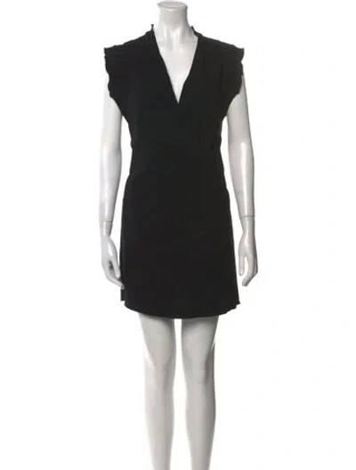 Pre-owned Iro V-neck Mini Dress In Black