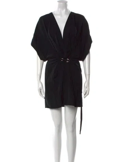 Pre-owned Iro V-neck Mini Dress In Black