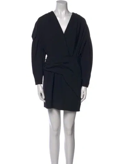 Pre-owned Iro V-neck Mini Dress In Black