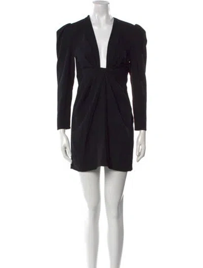 Pre-owned Iro V-neck Mini Dress In Black