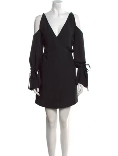Pre-owned Iro V-neck Mini Dress In Black