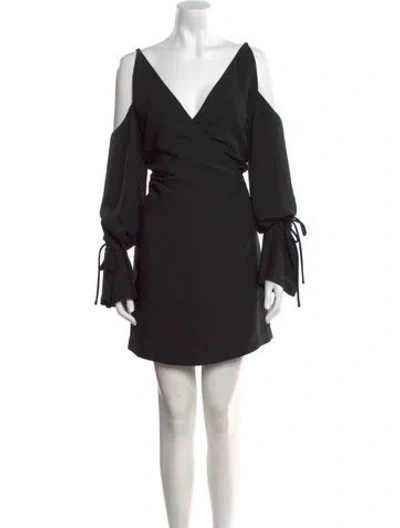 Pre-owned Iro V-neck Mini Dress In Black