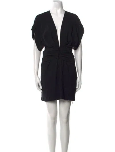 Pre-owned Iro V-neck Mini Dress In Black