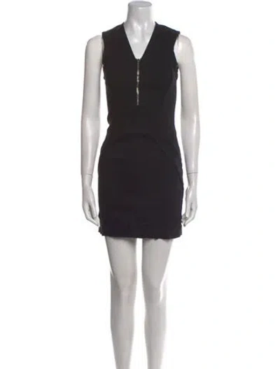 Pre-owned Iro V-neck Mini Dress In Black