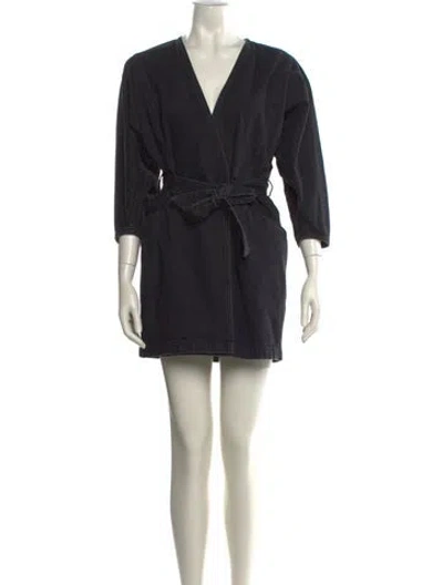 Pre-owned Iro V-neck Mini Dress In Black