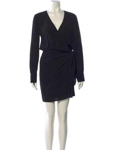 Pre-owned Iro V-neck Mini Dress In Black