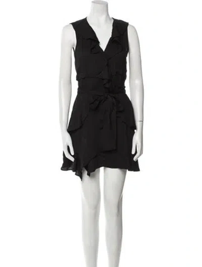 Pre-owned Iro V-neck Mini Dress In Black