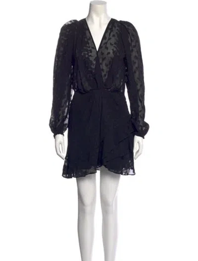 Pre-owned Iro V-neck Mini Dress In Black