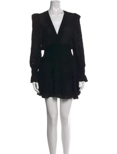 Pre-owned Iro V-neck Mini Dress In Black