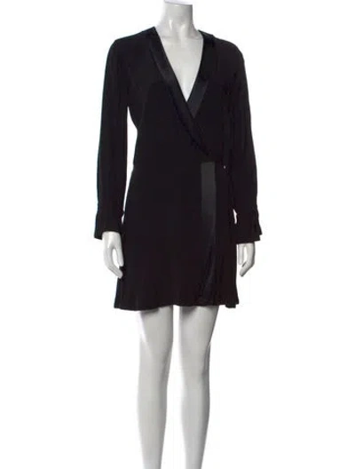 Pre-owned Iro V-neck Mini Dress In Black