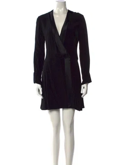 Pre-owned Iro V-neck Mini Dress In Black