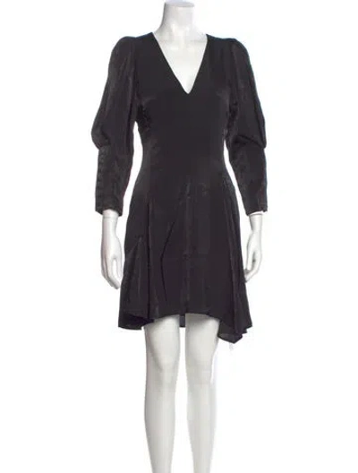 Pre-owned Iro V-neck Mini Dress In Black