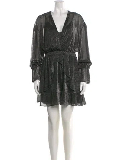 Pre-owned Iro V-neck Mini Dress In Black