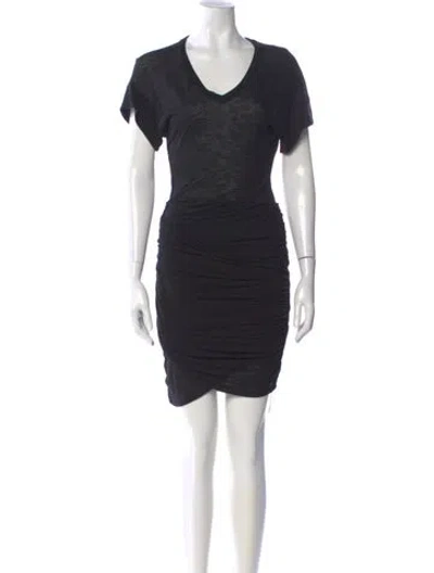 Pre-owned Iro V-neck Mini Dress In Black