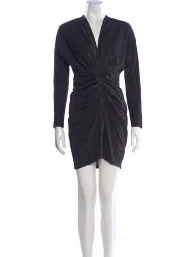 Pre-owned Iro V-neck Mini Dress In Black
