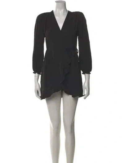 Pre-owned Iro V-neck Mini Dress In Black