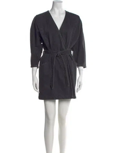 Pre-owned Iro V-neck Mini Dress In Black