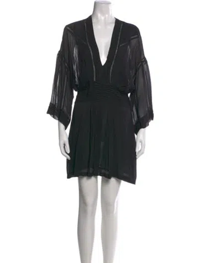 Pre-owned Iro V-neck Mini Dress In Black