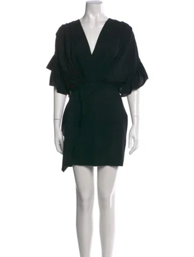 Pre-owned Iro V-neck Mini Dress In Black
