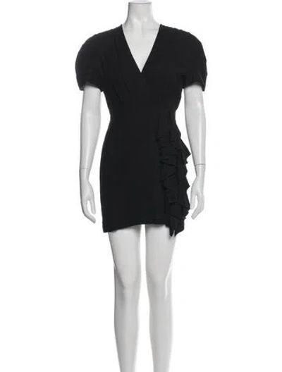 Pre-owned Iro V-neck Mini Dress In Black