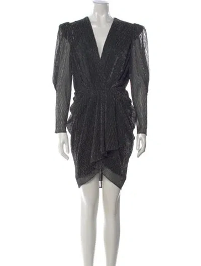 Pre-owned Iro V-neck Mini Dress In Black