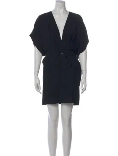 Pre-owned Iro V-neck Mini Dress In Black