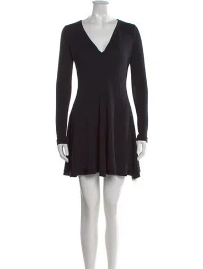 Pre-owned Iro V-neck Mini Dress In Black