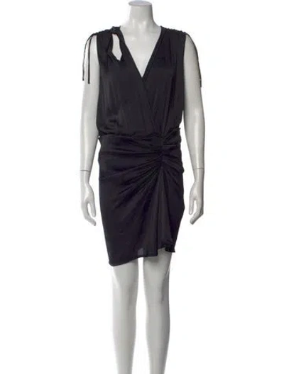 Pre-owned Iro V-neck Mini Dress In Black