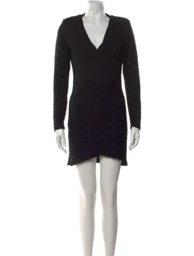 Pre-owned Iro V-neck Mini Dress In Black