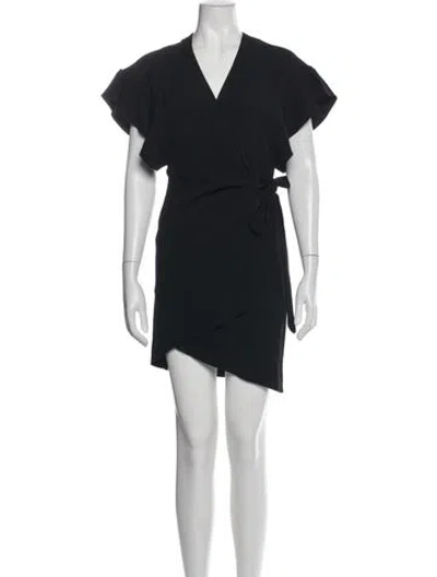 Pre-owned Iro V-neck Mini Dress In Black