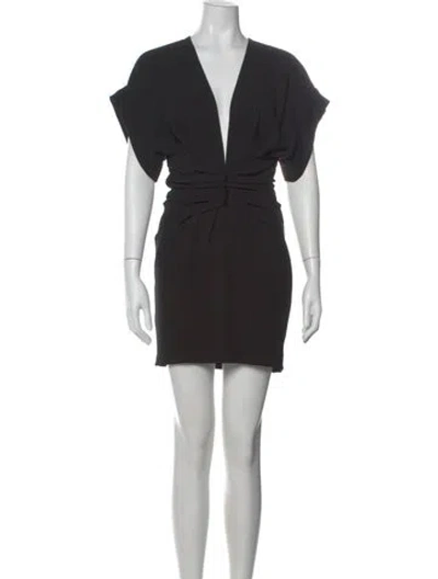 Pre-owned Iro V-neck Mini Dress In Black