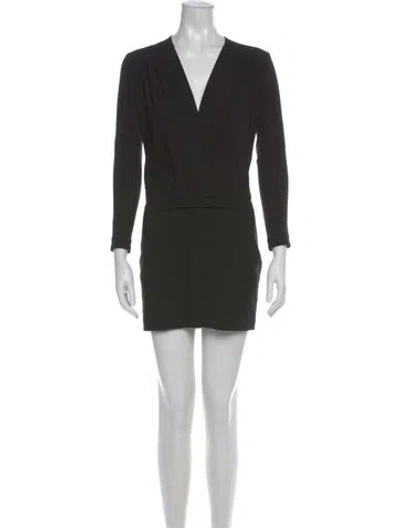 Pre-owned Iro V-neck Mini Dress In Black