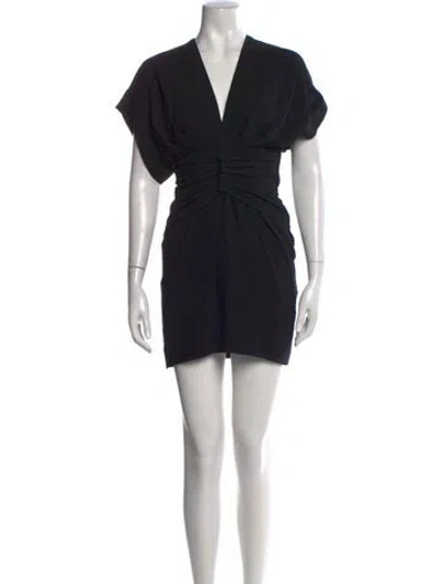 Pre-owned Iro V-neck Mini Dress In Black