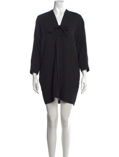 Pre-owned Iro V-neck Mini Dress In Black