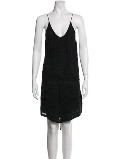 Pre-owned Iro V-neck Mini Dress In Black