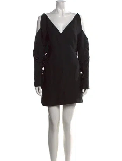 Pre-owned Iro V-neck Mini Dress In Black