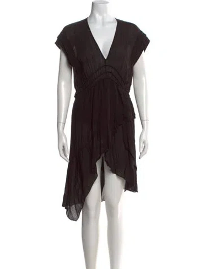 Pre-owned Iro V-neck Mini Dress In Black