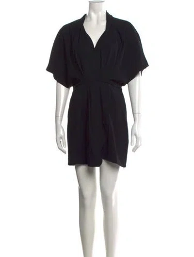 Pre-owned Iro V-neck Mini Dress In Black