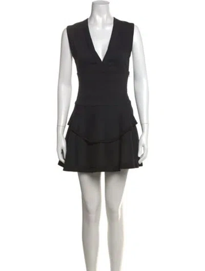 Pre-owned Iro V-neck Mini Dress In Black