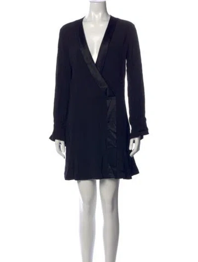 Pre-owned Iro V-neck Mini Dress In Black