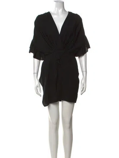 Pre-owned Iro V-neck Mini Dress In Black