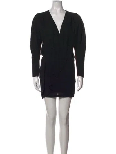 Pre-owned Iro V-neck Mini Dress In Black