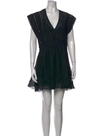 Pre-owned Iro V-neck Mini Dress In Black
