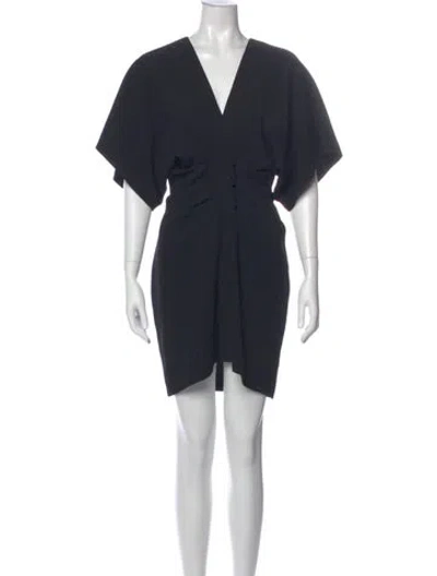 Pre-owned Iro V-neck Mini Dress In Blue