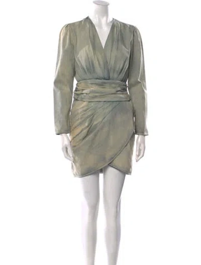 Pre-owned Iro V-neck Mini Dress In Blue