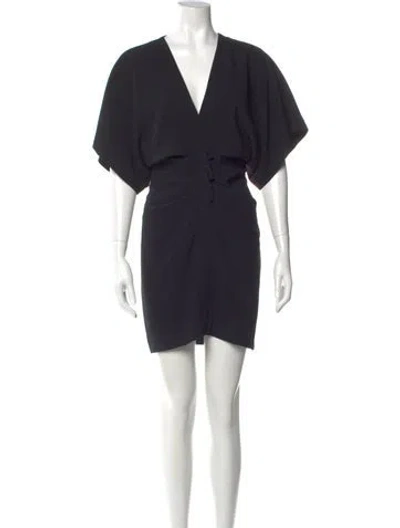 Pre-owned Iro V-neck Mini Dress In Blue