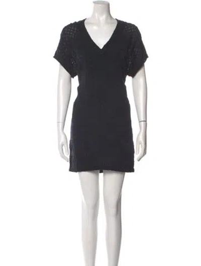 Pre-owned Iro V-neck Mini Dress In Gray