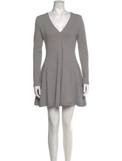 Pre-owned Iro V-neck Mini Dress In Gray